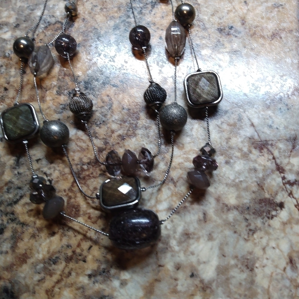 NY Collection 3 Layer Beaded Necklace